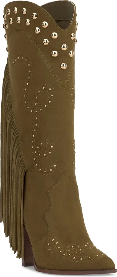 Jessica Simpson Women's Rosera Studded Fringe Cowboy Boots