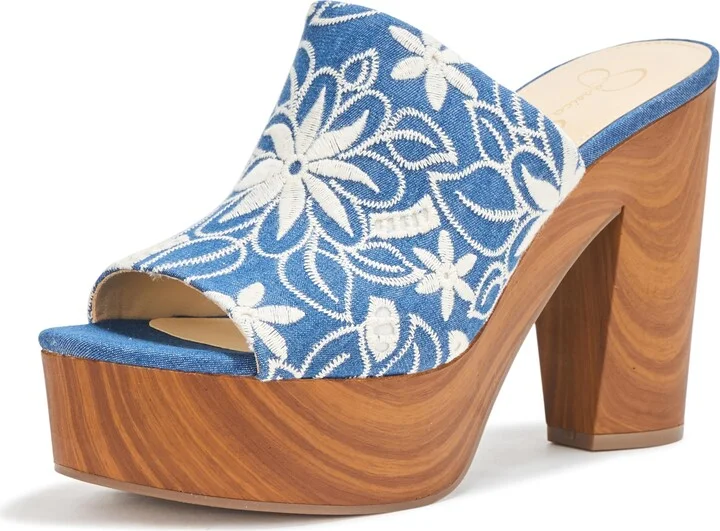 Jessica Simpson Women's Shelbie Block Heel Platform Mule Sandal