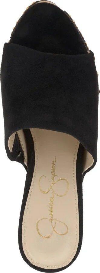 Jessica Simpson Women's Shelbie Floral Wood Heeled Platform Sandals - Image 4