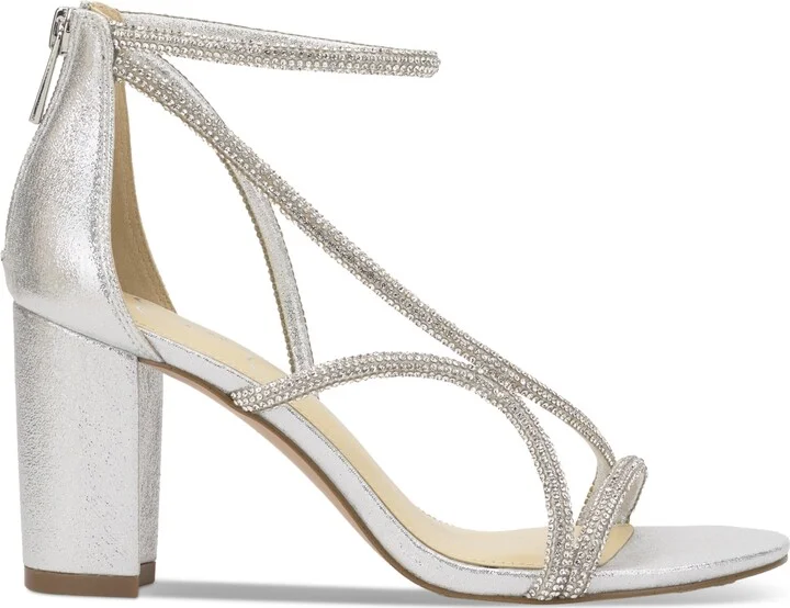 Jessica Simpson Women's Shiny Rhinestone Block-Heel Dress Sandals - Image 2