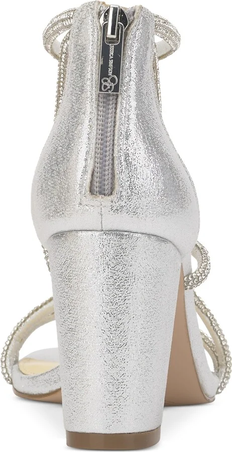 Jessica Simpson Women's Shiny Rhinestone Block-Heel Dress Sandals - Image 3