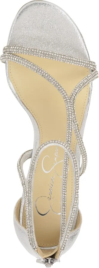 Jessica Simpson Women's Shiny Rhinestone Block-Heel Dress Sandals - Image 4