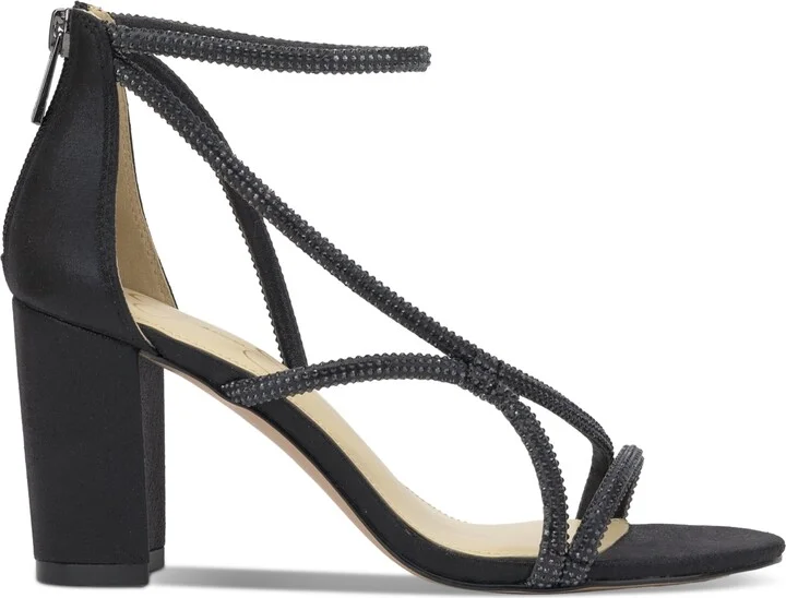 Jessica Simpson Women's Shiny Rhinestone Block-Heel Dress Sandals - Image 10