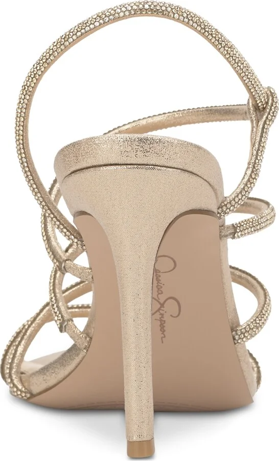 Jessica Simpson Women's Vioreena Strappy Rhinestone Stiletto Dress Sandals - Image 3