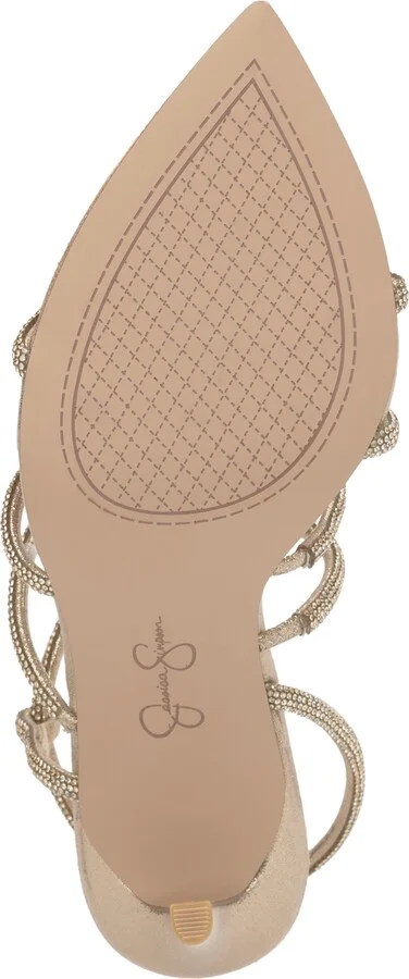 Jessica Simpson Women's Vioreena Strappy Rhinestone Stiletto Dress Sandals - Image 5