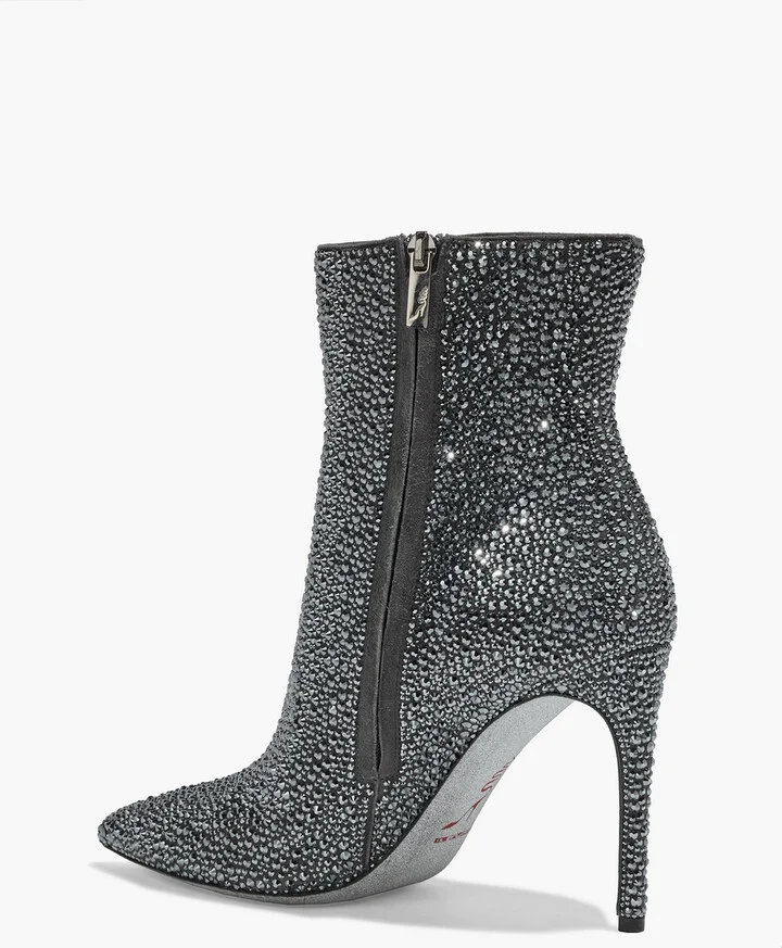 Jet crystal-embellished suede ankle boots - Image 3