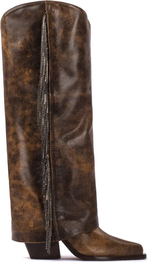 Jewel 100mm crystal-embellished boots