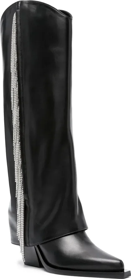 Jewel 110mm leather boots - Image 2
