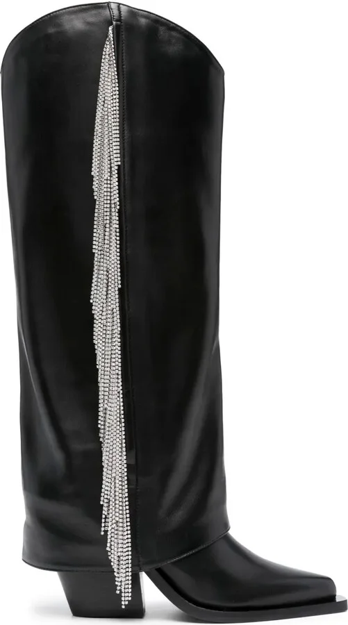 Jewel 110mm leather boots