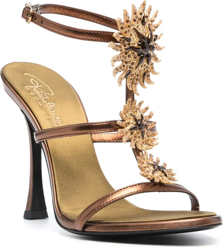 Jewel 110mm leather sandals - Image 2