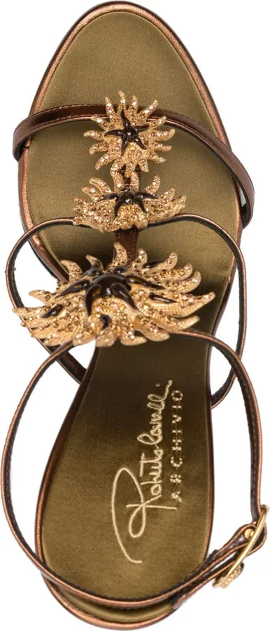 Jewel 110mm leather sandals - Image 4