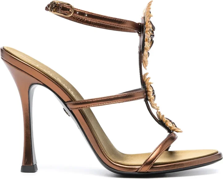Jewel 110mm leather sandals
