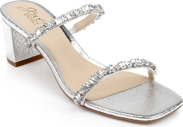 Jewel Badgley Mischka Alessia Block Heel Slides