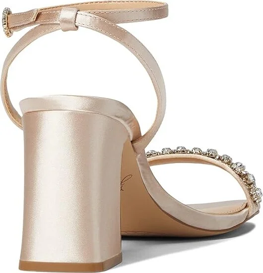 Jewel Badgley Mischka Alyna Women's Shoes Champagne : 8 M, Textile - Image 4