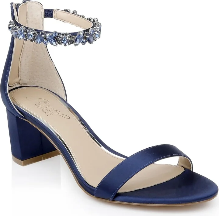 Jewel Badgley Mischka Catalina Open Toe Block Heel