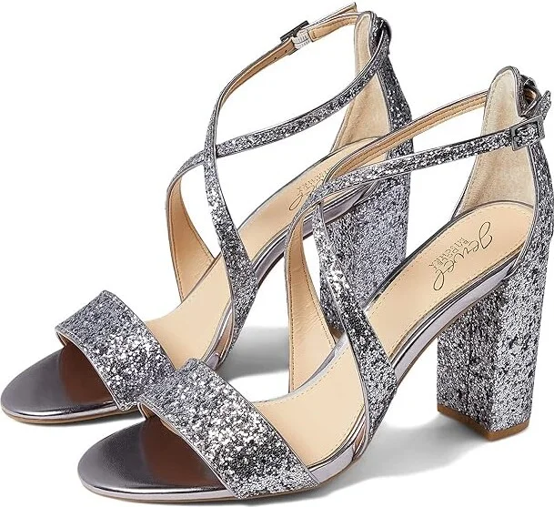Jewel Badgley Mischka Cook High Women's Heels Smoke : 8 M, Synthetic