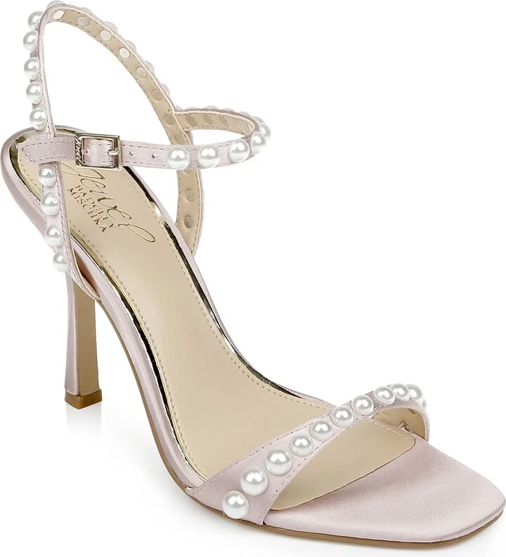 Jewel Badgley Mischka Damaris Pearl Embellished Stiletto Sandal