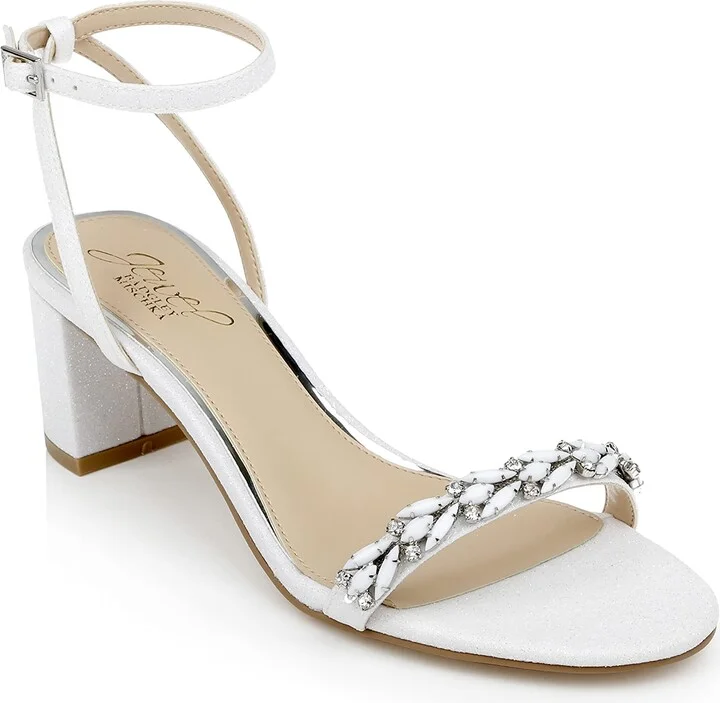 Jewel Badgley Mischka Danni Low Block Heel Sandal