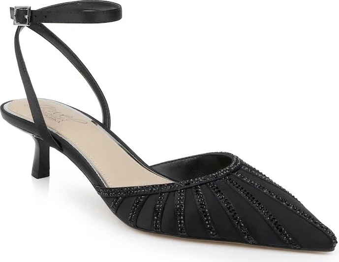 Jewel Badgley Mischka Fable Pointed Toe Kitten Heels