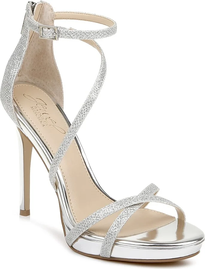 Jewel Badgley Mischka Galen Platform Glitter Evening Shoe