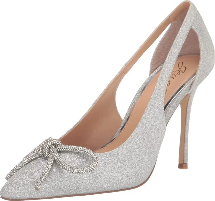 Jewel Badgley Mischka Gerry Cutout Stiletto Pump Silver