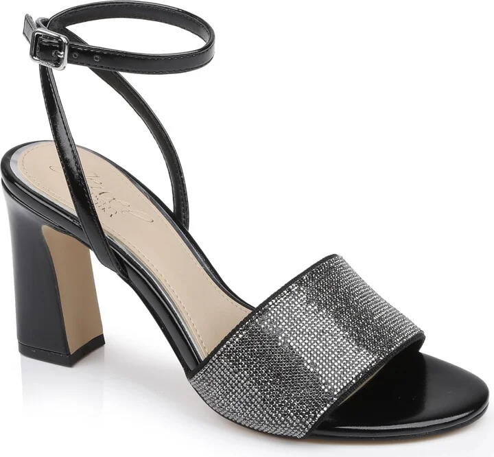 Jewel Badgley Mischka Hattie Block Heel Sandal with Ankle Strap