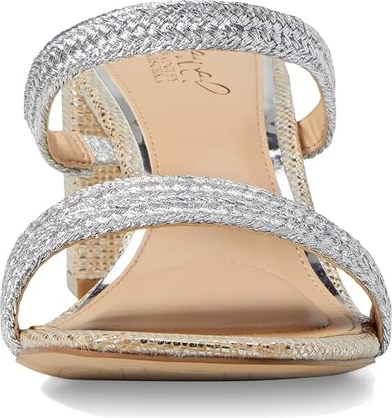 Jewel Badgley Mischka Heat Women's Sandals Silver Fabric : 6 M - Image 2