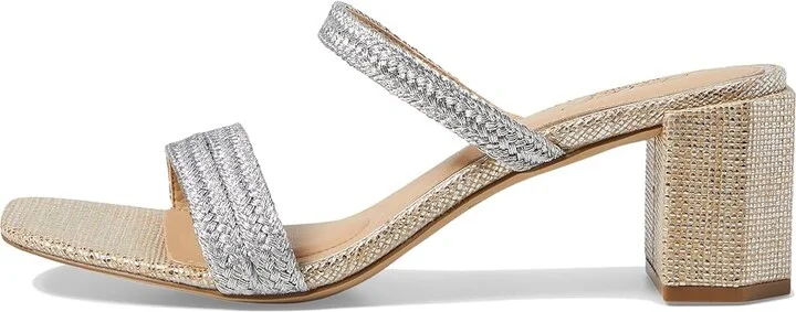Jewel Badgley Mischka Heat Women's Sandals Silver Fabric : 6 M - Image 5