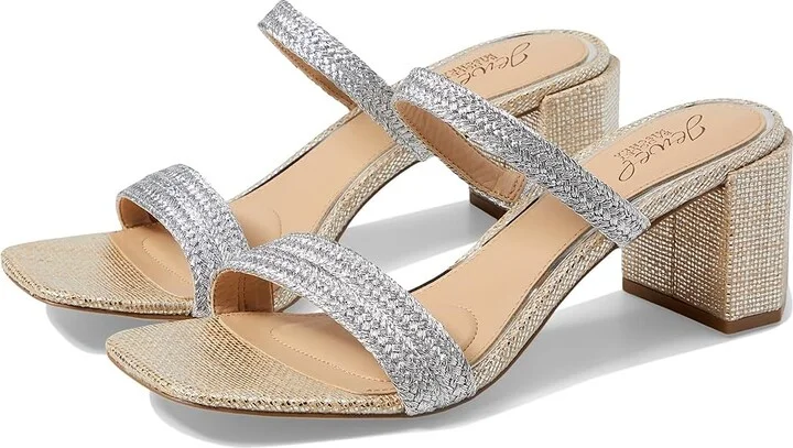 Jewel Badgley Mischka Heat Women's Sandals Silver Fabric : 6 M