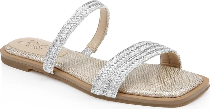 Jewel Badgley Mischka Helena Flat Summer Sandal