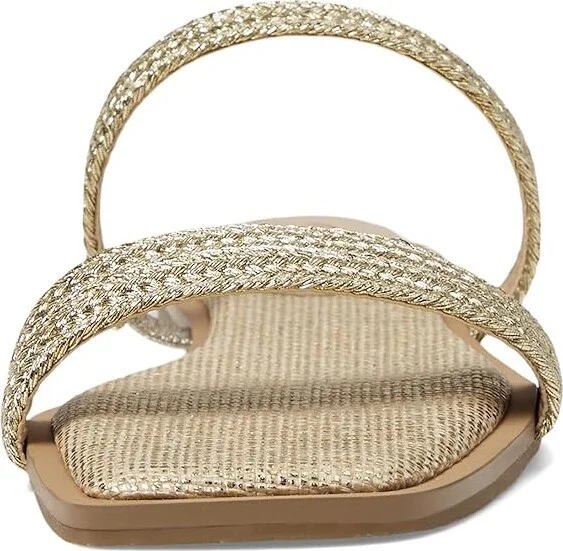 Jewel Badgley Mischka Helena Women's Sandals Gold Fabric : 8.5 M, Leather - Image 2
