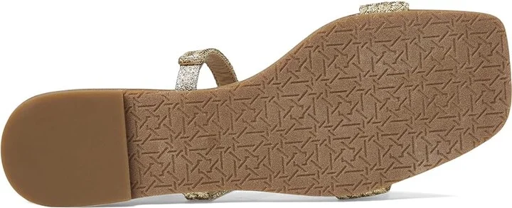 Jewel Badgley Mischka Helena Women's Sandals Gold Fabric : 8.5 M, Leather - Image 3