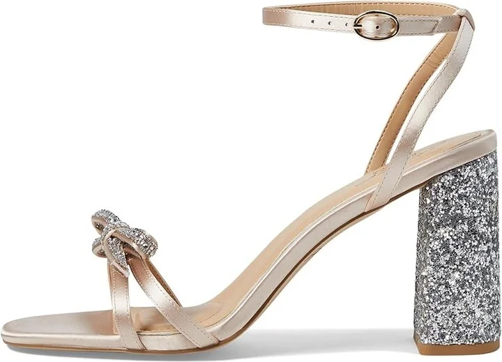 Jewel Badgley Mischka Hillary Women's Sandals Champagne Satin : 8 M - Image 5