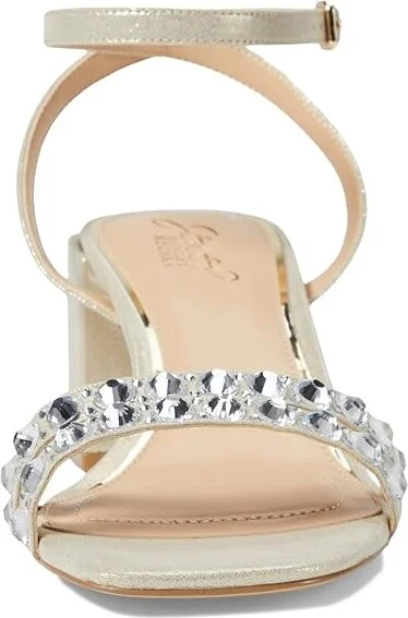 Jewel Badgley Mischka Honor Women's Sandals Gold Metallic : 8.5 M, Leather - Image 2