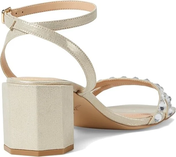 Jewel Badgley Mischka Honor Women's Sandals Gold Metallic : 8.5 M, Leather - Image 4