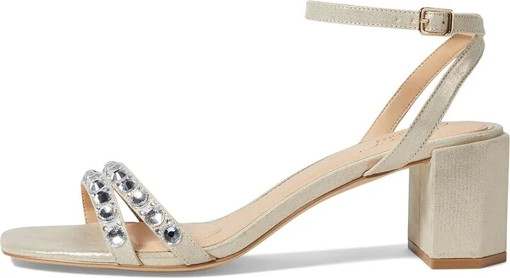 Jewel Badgley Mischka Honor Women's Sandals Gold Metallic : 8.5 M, Leather - Image 5