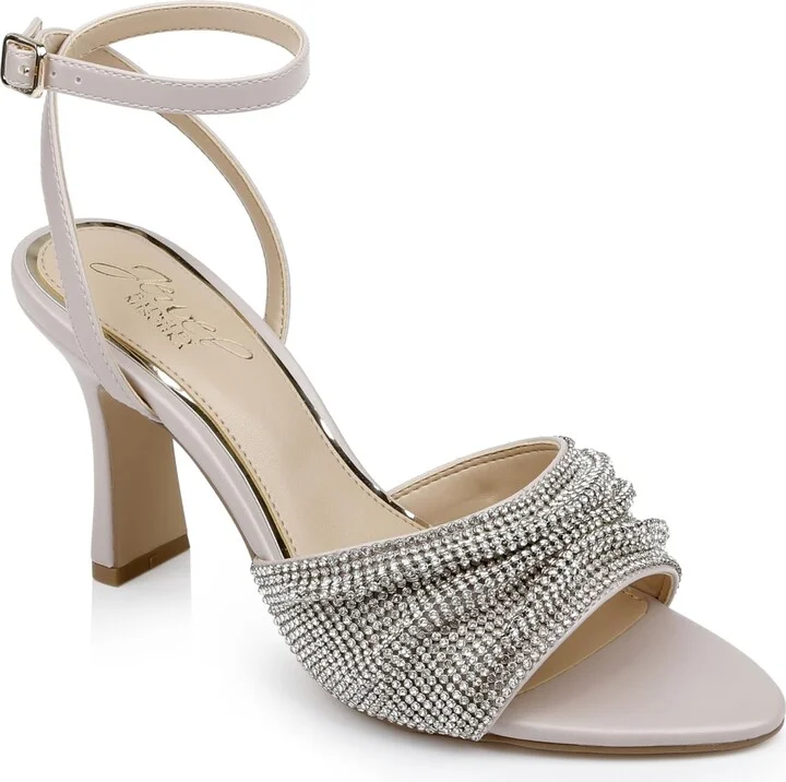 Jewel Badgley Mischka Huntley Crystal Strap Stiletto Heel Sandal
