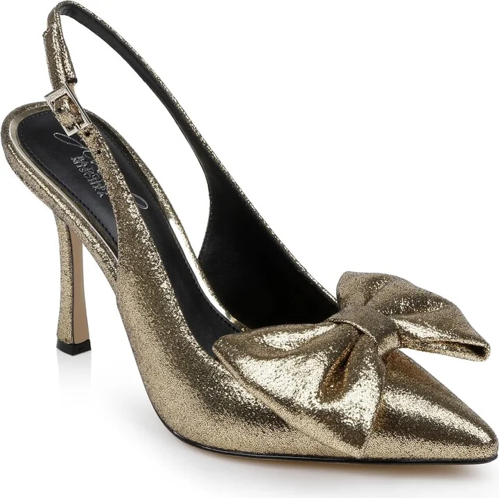 Jewel Badgley Mischka Kourtnay Stiletto Slingback with Large Bow