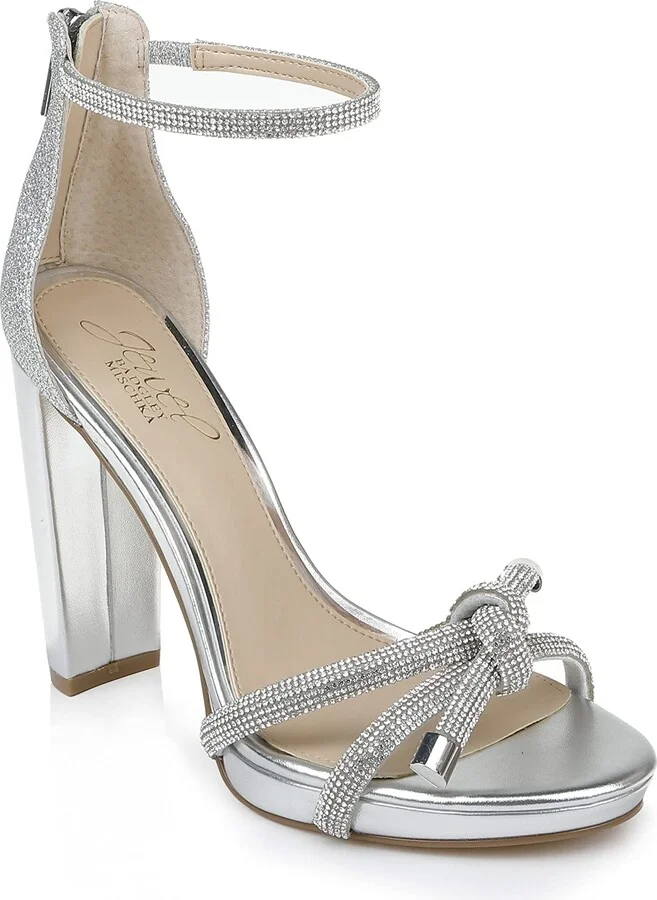 Jewel Badgley Mischka Lexie Knotted Platform Block Heel