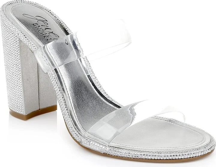 Jewel Badgley Mischka Lucero Block Heel Slide