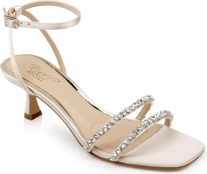 Jewel Badgley Mischka Marley Kitten Heel Sandal
