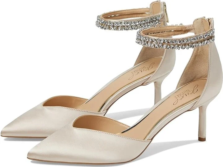 Jewel Badgley Mischka Maya Women's Shoes Champagne : 6 M, Rubber