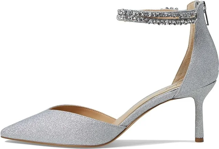 Jewel Badgley Mischka Maya Women's Shoes Silver : 6 M, Rubber - Image 5