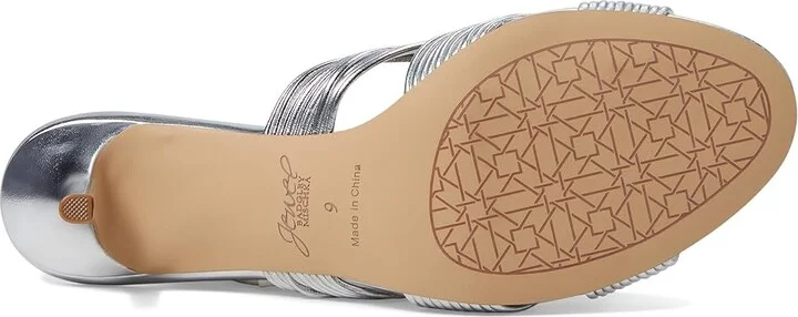 Jewel Badgley Mischka Mia Women's Shoes Silver : 9 M, Leather - Image 3