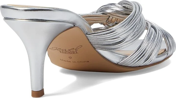 Jewel Badgley Mischka Mia Women's Shoes Silver : 9 M, Leather - Image 4