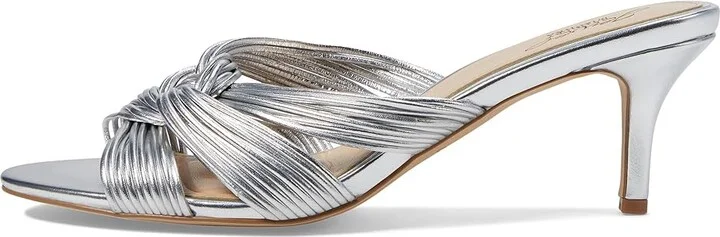 Jewel Badgley Mischka Mia Women's Shoes Silver : 9 M, Leather - Image 5