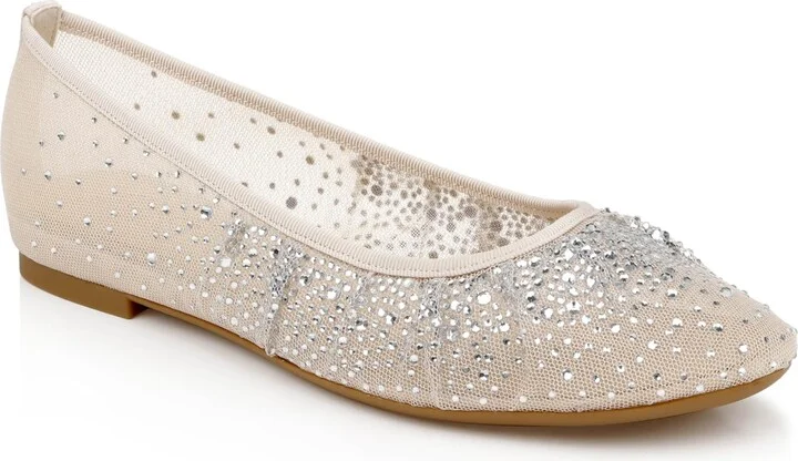 Jewel Badgley Mischka Nuala Mesh Flats