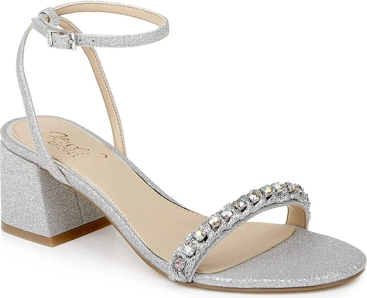 Jewel Badgley Mischka Odonna Crystal Detail Block Heel
