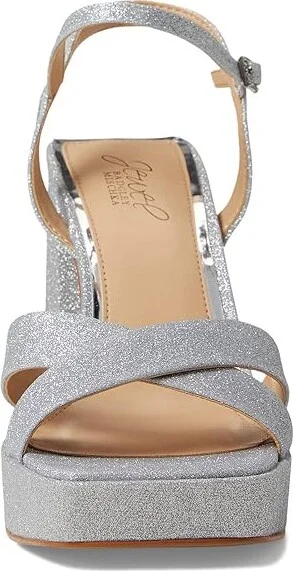 Jewel Badgley Mischka Rainbow Women's Shoes Silver : 7.5 M, Synthetic - Image 2