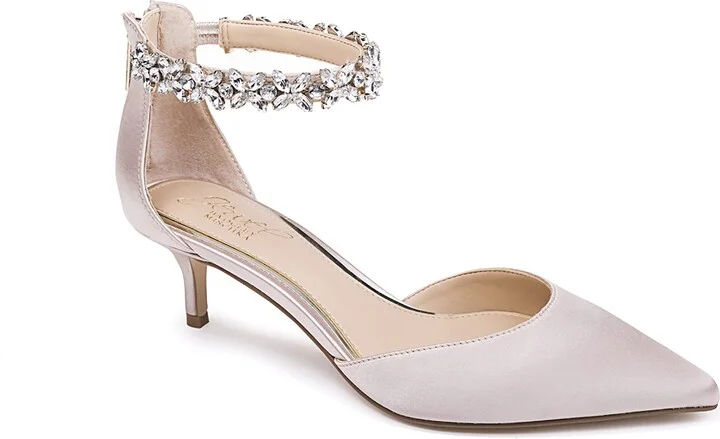 Jewel Badgley Mischka Robles Crystal Embellished Kitten Heel
